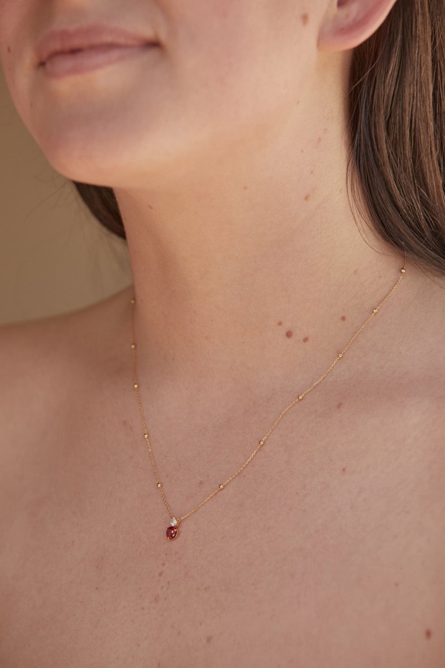 Accessories eb&ive Necklaces | Instinctive Necklace - Garnet