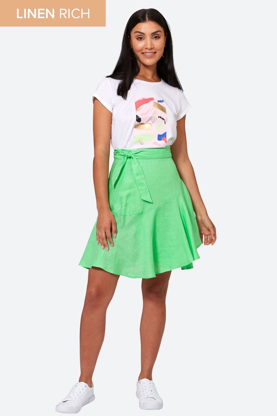 Clothing eb&ive Skirts | La Vie Mini Wrap Skirt - Kiwi