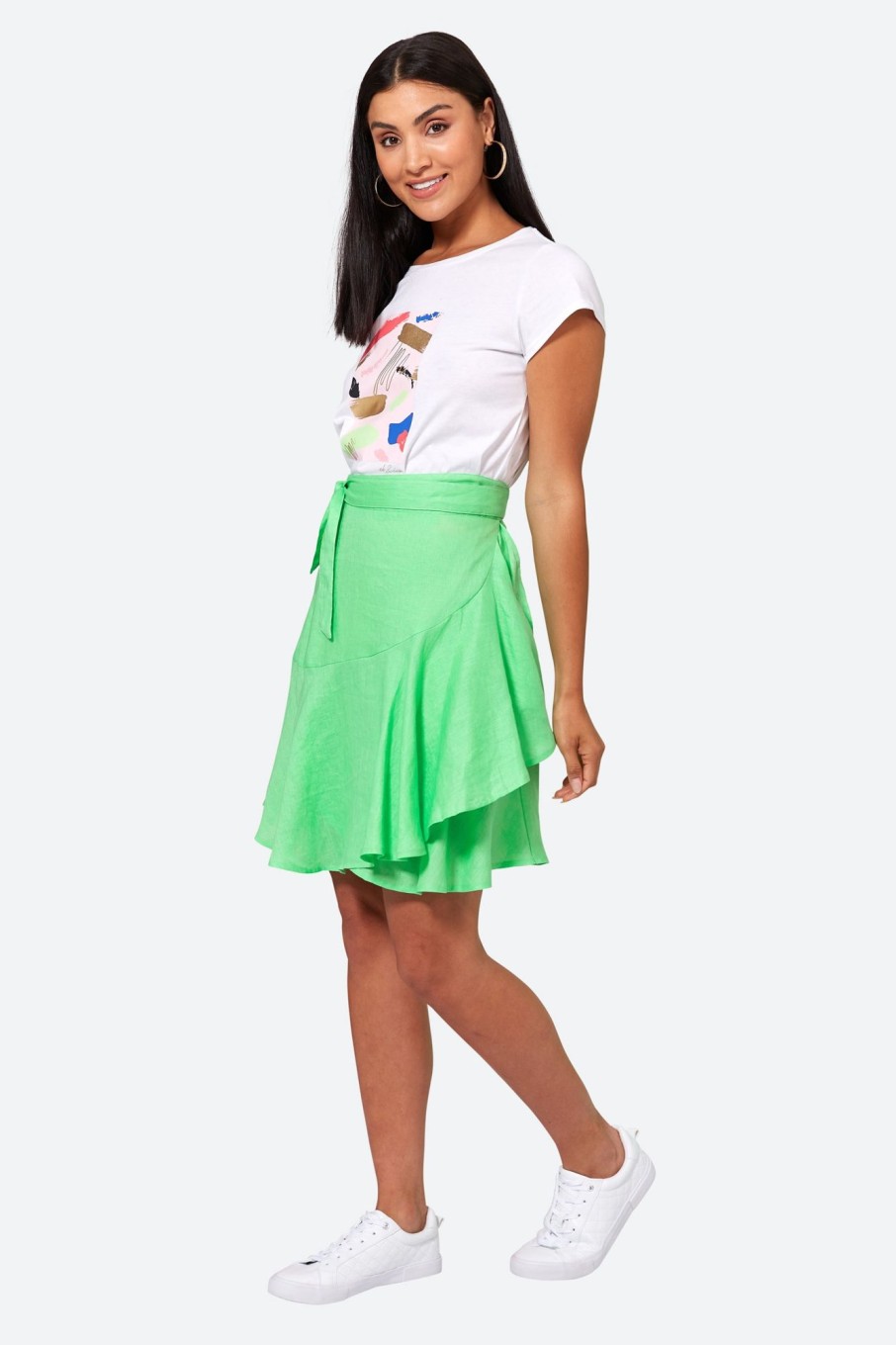 Clothing eb&ive Skirts | La Vie Mini Wrap Skirt - Kiwi