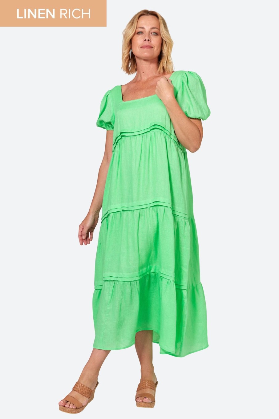 Clothing eb&ive Maxi Dresses | La Vie Pintuck Maxi - Kiwi