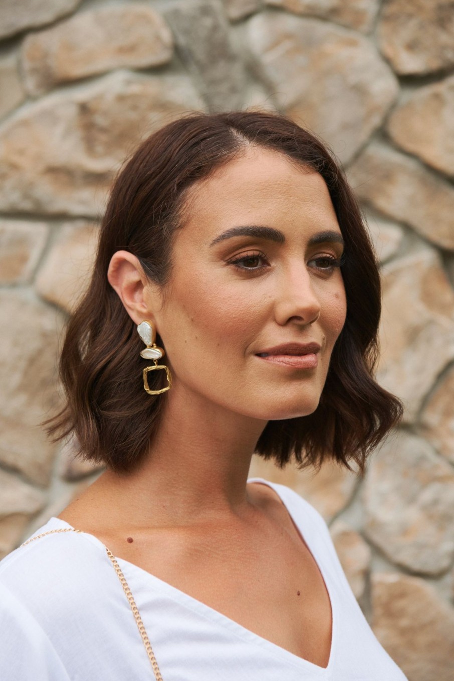 Accessories eb&ive Earrings | Awaken Earring - Pearl/Gold