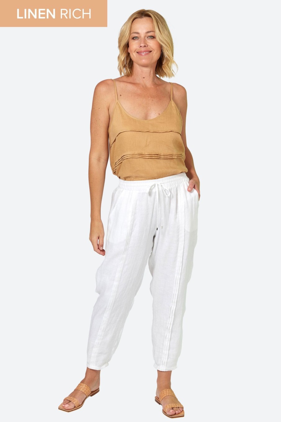 Clothing eb&ive Pants | La Vie Pintuck Pant - Blanc