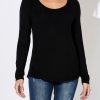 Clothing eb&ive Basic Tops | Basic Long Sleeve - Carbon