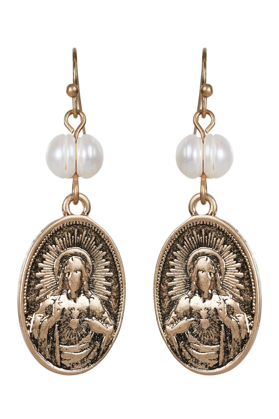 Accessories eb&ive Earrings | Capella Drop Earring - Angel Pearl