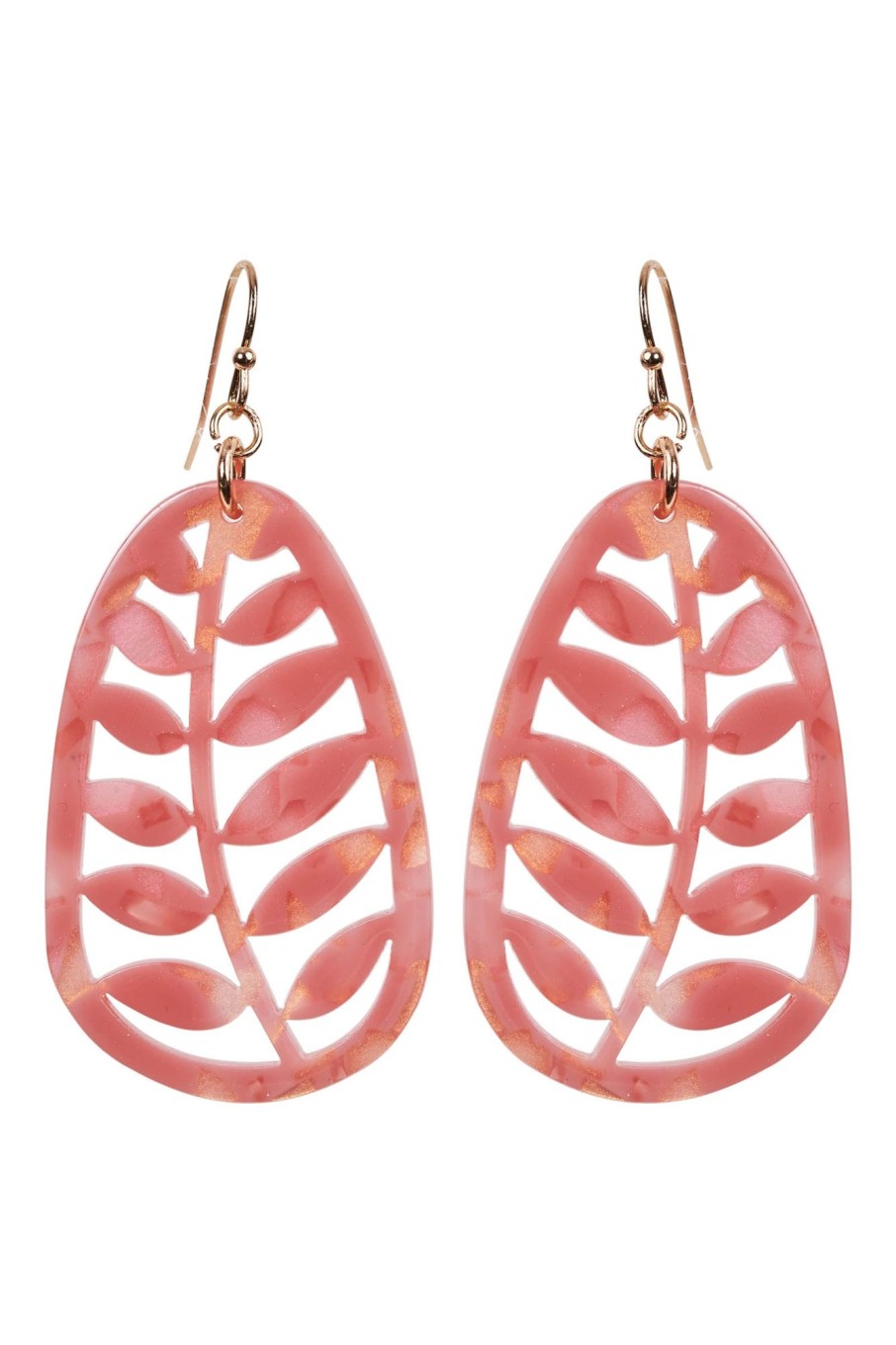 Accessories eb&ive Earrings | Elan Leaf Earring - Lychee