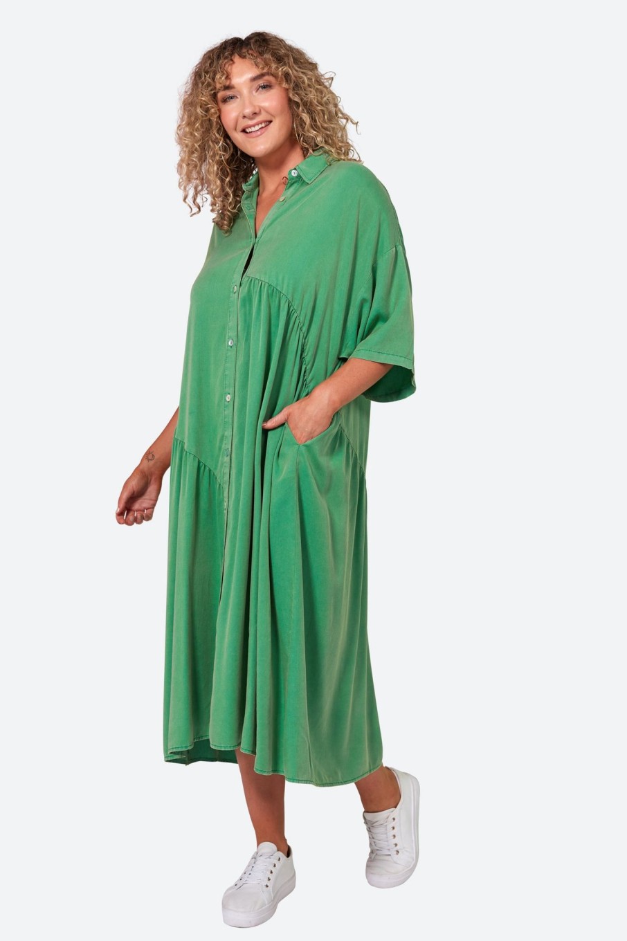 Clothing eb&ive Shirts | Elan Shirt Dress - Meadow