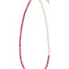 Accessories eb&ive Necklaces | Plumeria Pearl Necklace - Candy