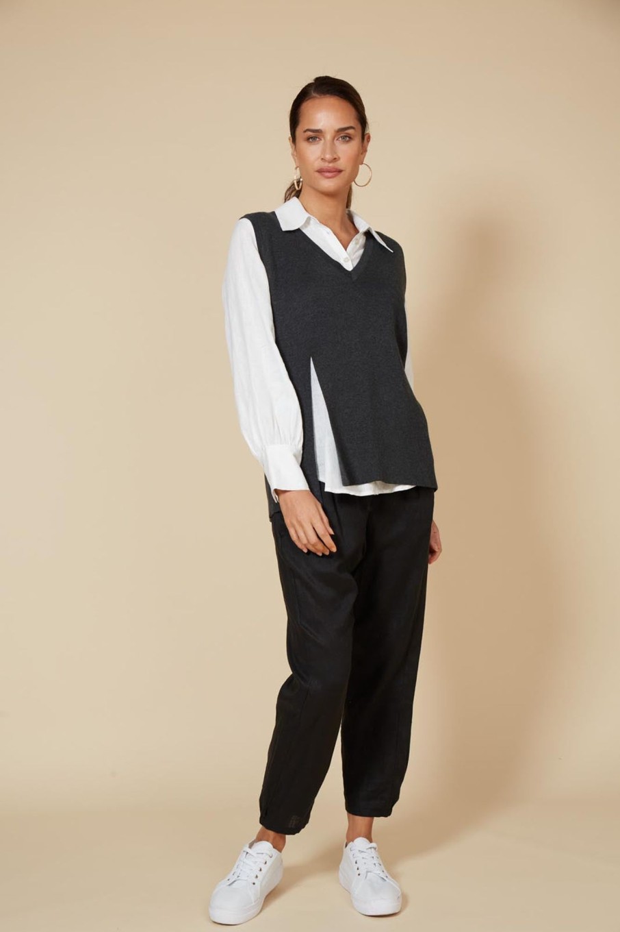 Clothing eb&ive Knits | Cleo Vest - Fossil