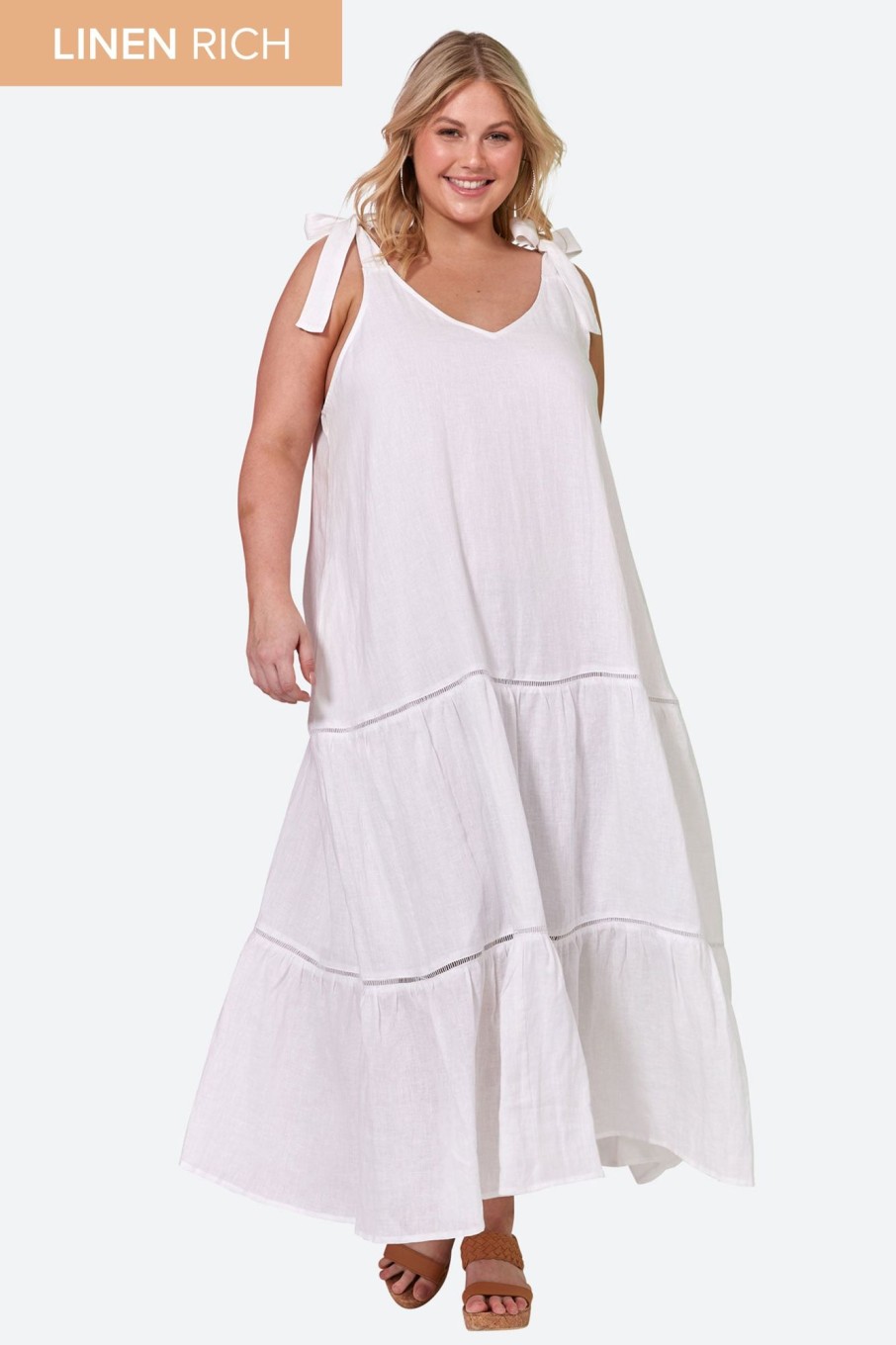 Clothing eb&ive Maxi Dresses | La Vie Tie Maxi - Blanc