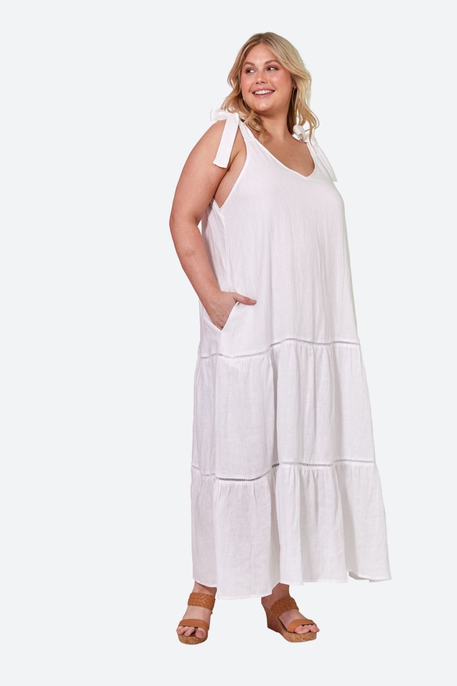 Clothing eb&ive Maxi Dresses | La Vie Tie Maxi - Blanc