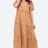 Clothing eb&ive Maxi Dresses | La Vie Pintuck Maxi - Caramel