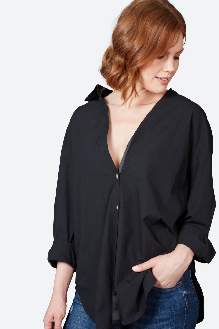 Clothing eb&ive Shirts | Studio Oversize Shirt - Ebony