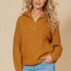 Clothing eb&ive Jumpers | Kinsella Zip Jumper - Saffron