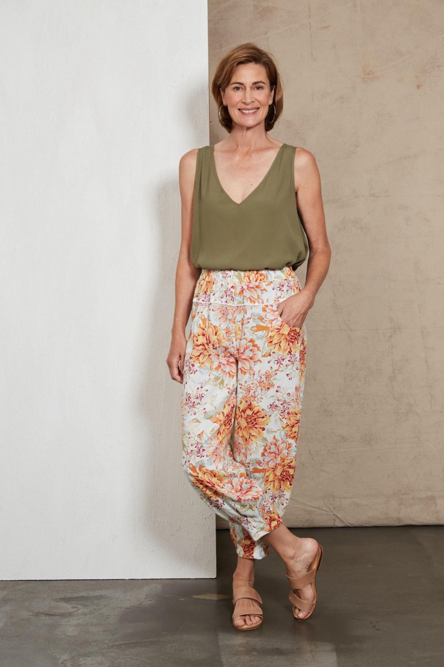 Clothing eb&ive Pants | Te Amo Relaxed Pant - Salt Jardin