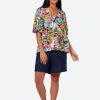 Clothing eb&ive Blouses | Esprit Top - Navy Flourish