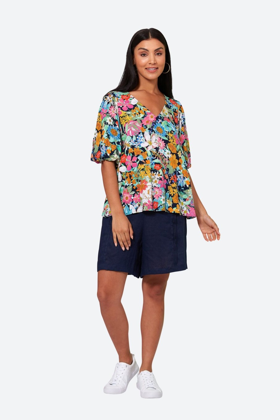 Clothing eb&ive Blouses | Esprit Top - Navy Flourish