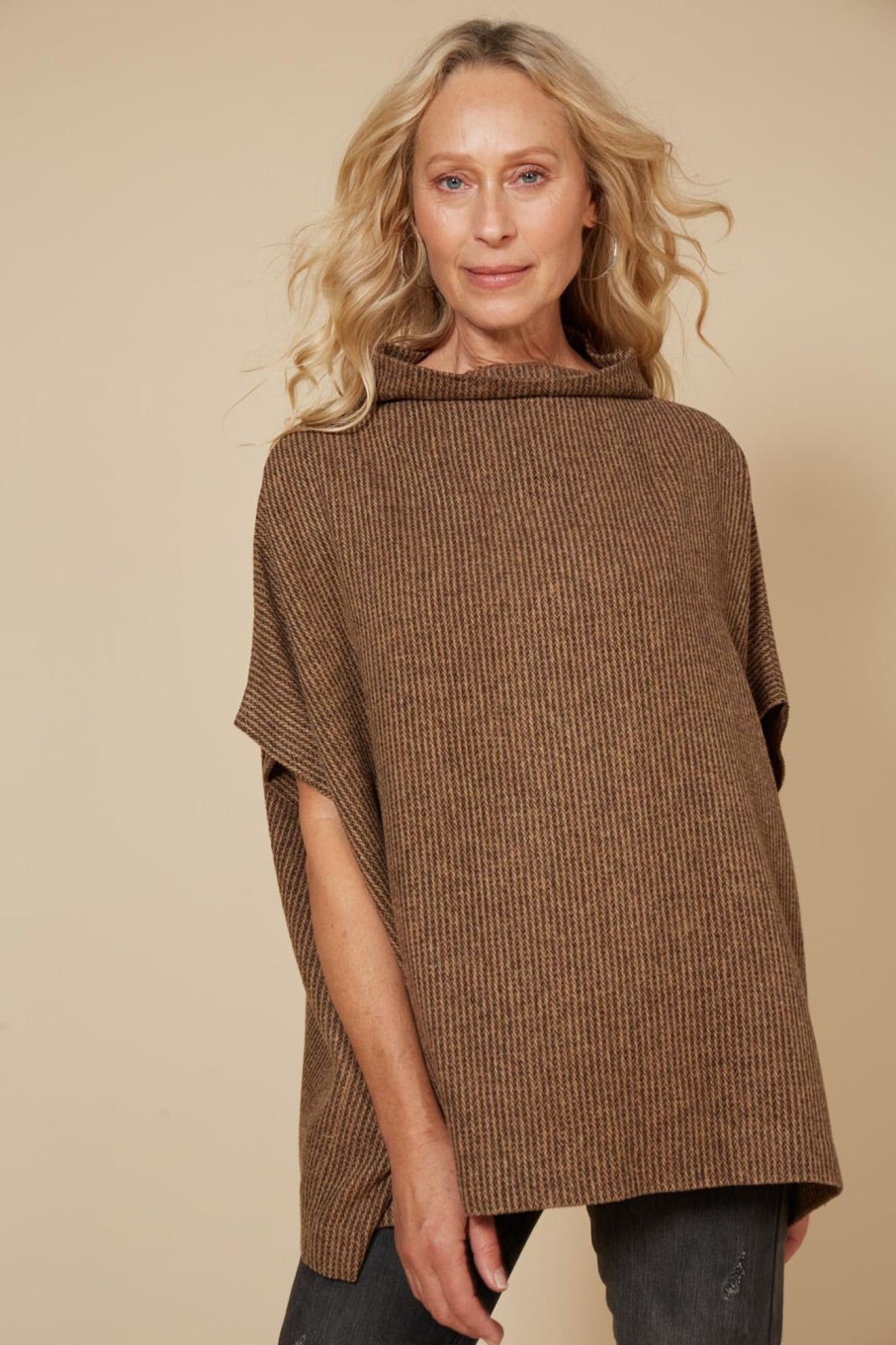 Clothing eb&ive Knits | Pepa Poncho - Walnut