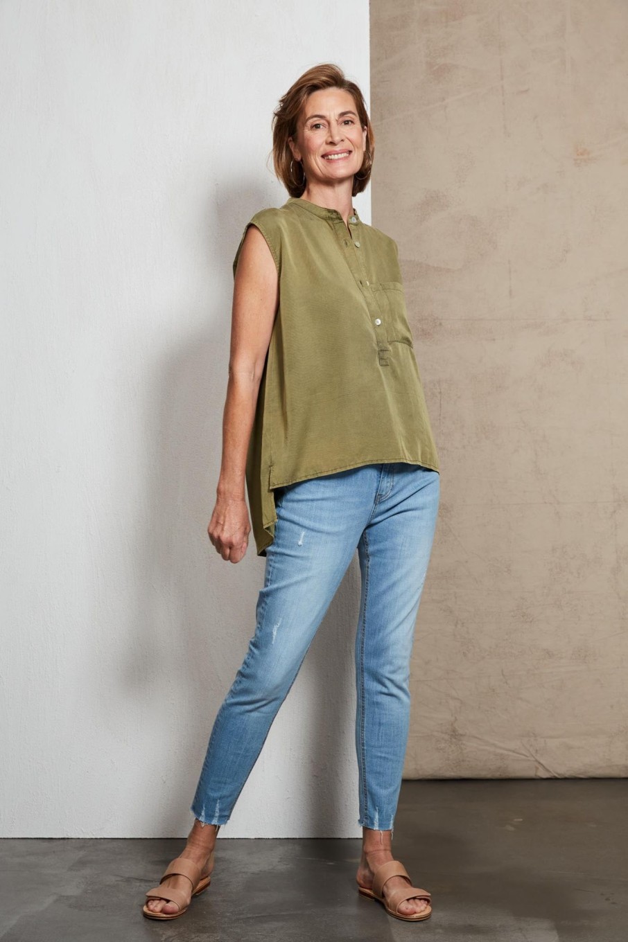 Clothing eb&ive Tanks | Amity Top - Moss