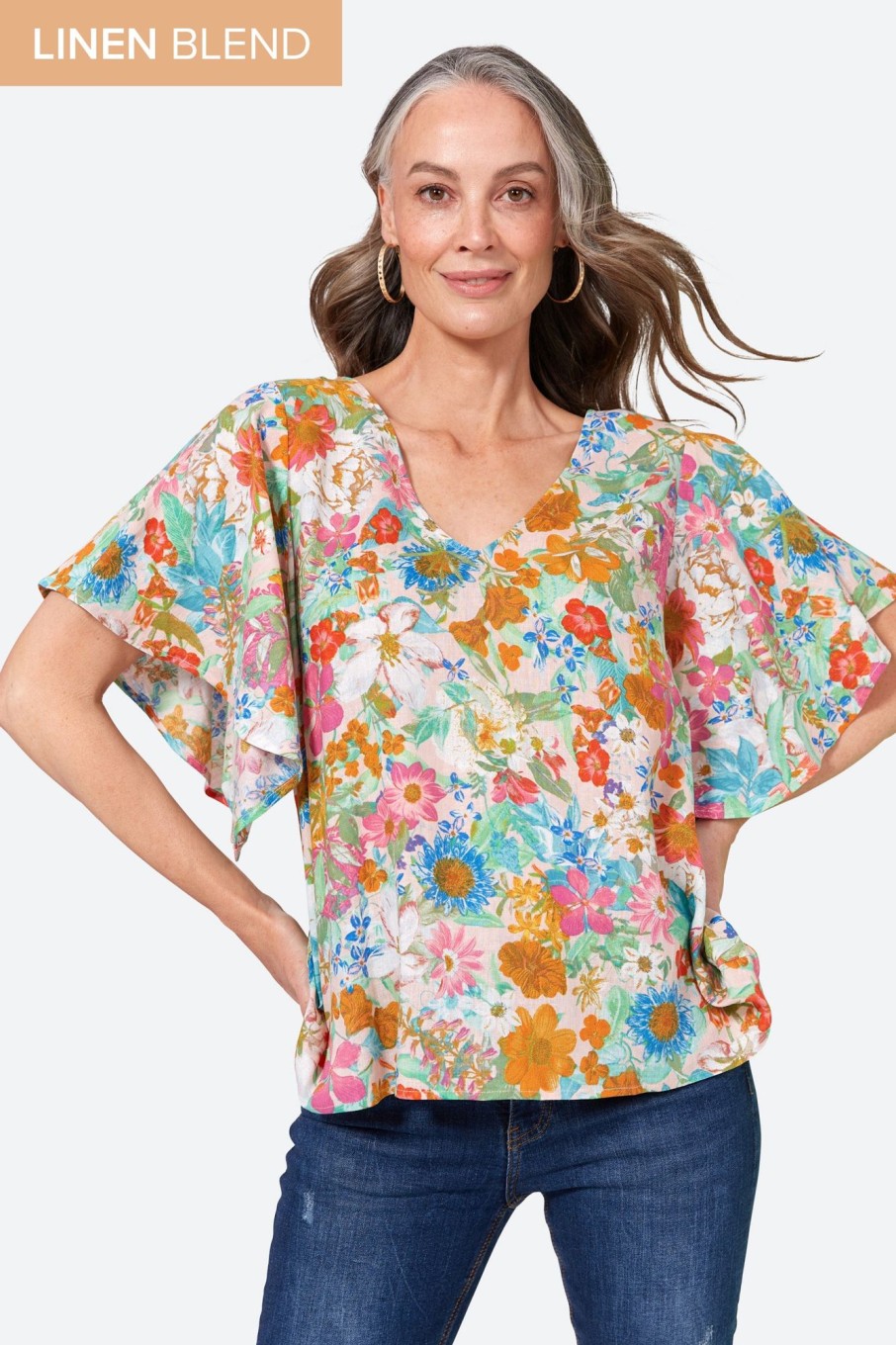 Clothing eb&ive Blouses | Verve Top - Pink Flourish