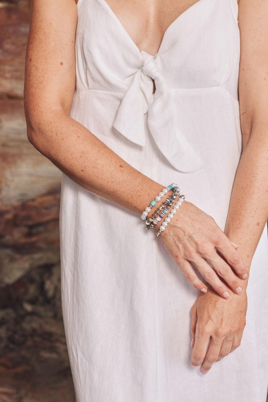 Accessories eb&ive Bracelets & Bangles | Poppy Bracelet Set - Carnival/Pearl