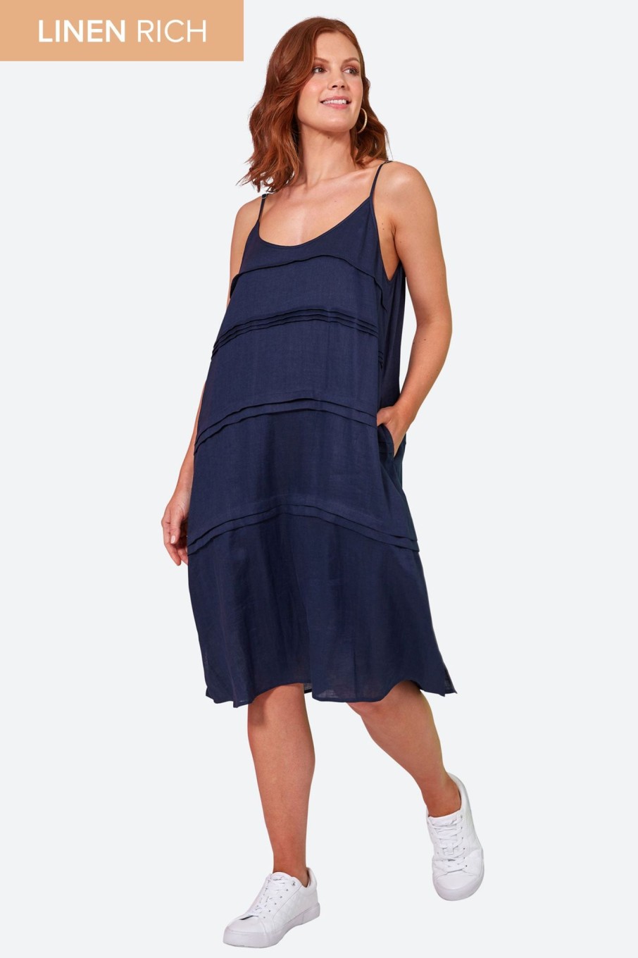 Clothing eb&ive Mid-Length Dresses | La Vie Tank Dress - Sapphire