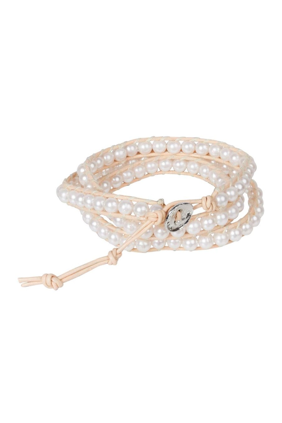 Accessories eb&ive Bracelets & Bangles | Capella Wrap Bracelet - Ivory