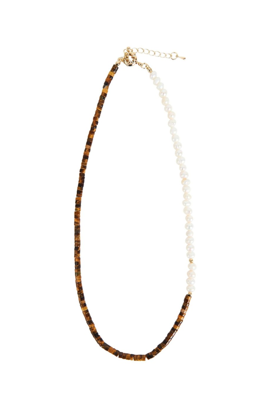 Accessories eb&ive Necklaces | Plumeria Pearl Necklace - Mocha