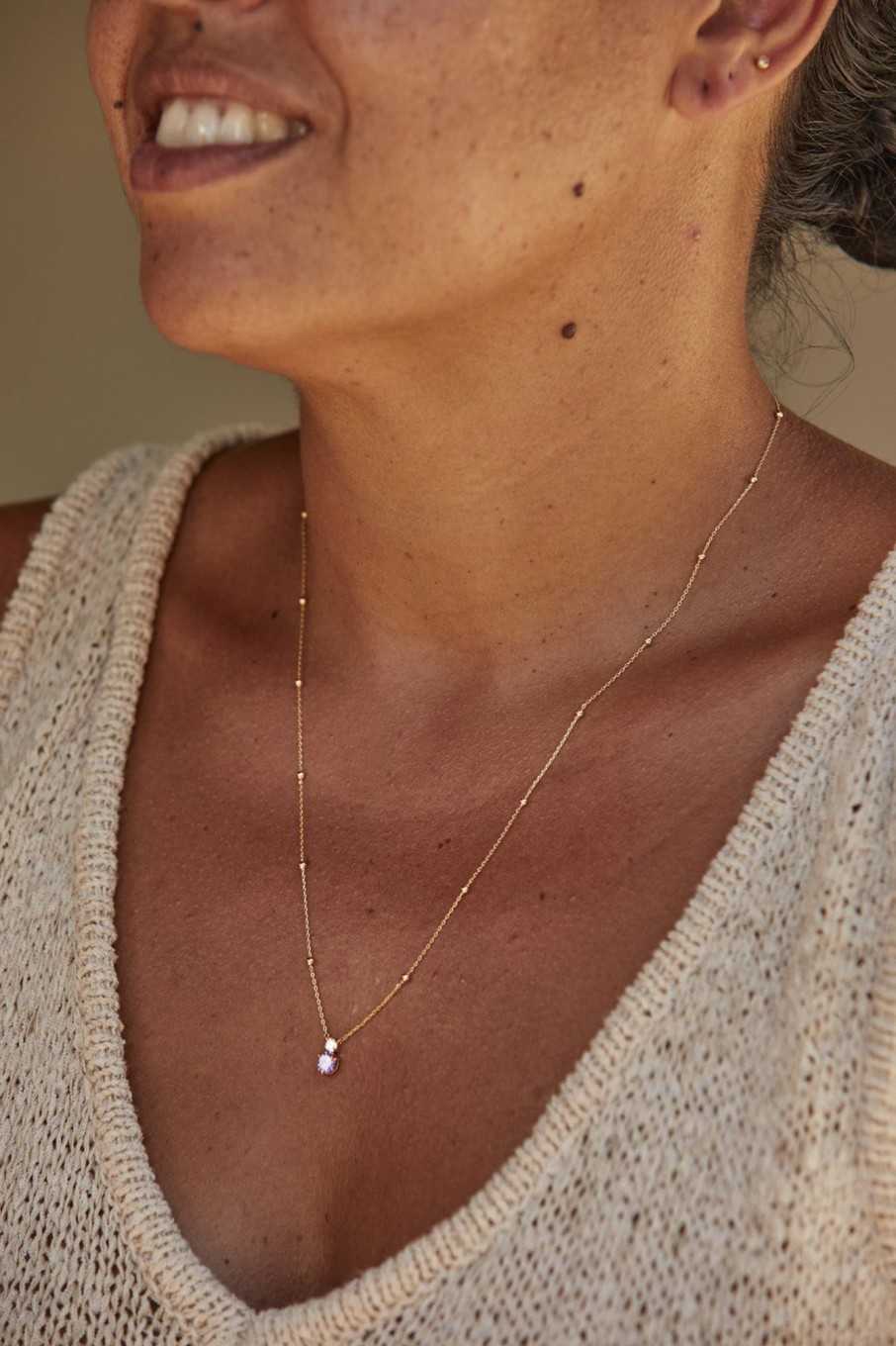 Accessories eb&ive Necklaces | Instinctive Necklace - Amethyst