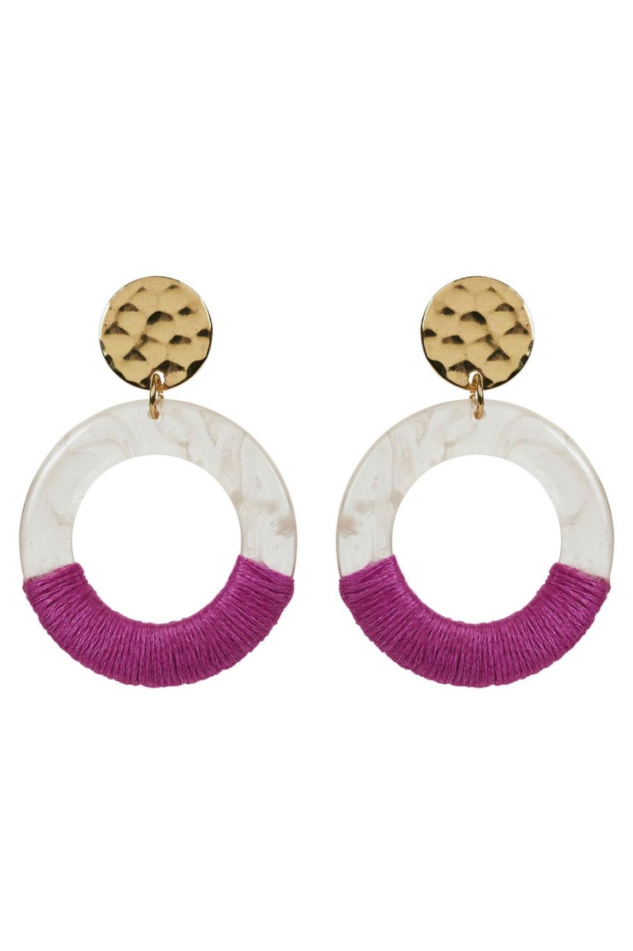 Accessories eb&ive Earrings | Diaz Hoop Earring - Mulberry