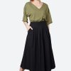 Clothing eb&ive Skirts | Studio Pleat Skirt - Ebony