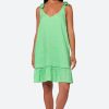 Clothing eb&ive Mid-Length Dresses | La Vie Tie Dress - Kiwi