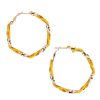 Accessories eb&ive Earrings | Mimosa Twist Hoop - Honeycomb