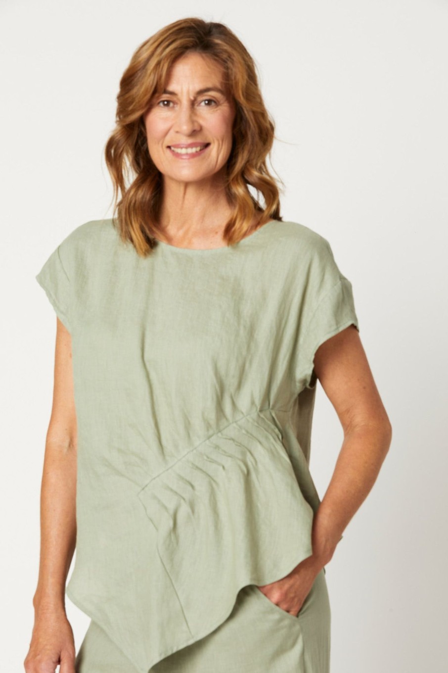 Clothing eb&ive | Nala Ruched Top - Sage