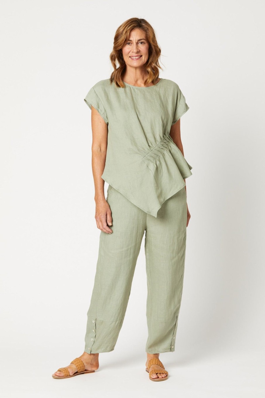 Clothing eb&ive | Nala Ruched Top - Sage