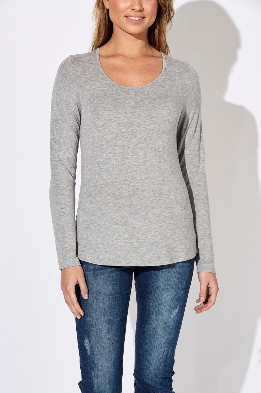 Clothing eb&ive Basic Tops | Basic Long Sleeve - Marle