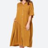 Clothing eb&ive Shirts | Elan Shirt Dress - Honey