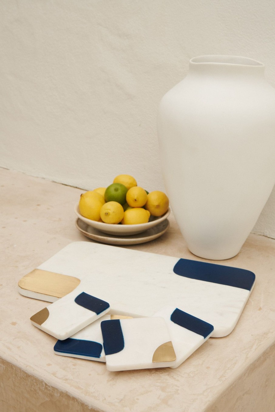 Homewares eb&ive | Luxe Curve Coaster Set - Sapphire