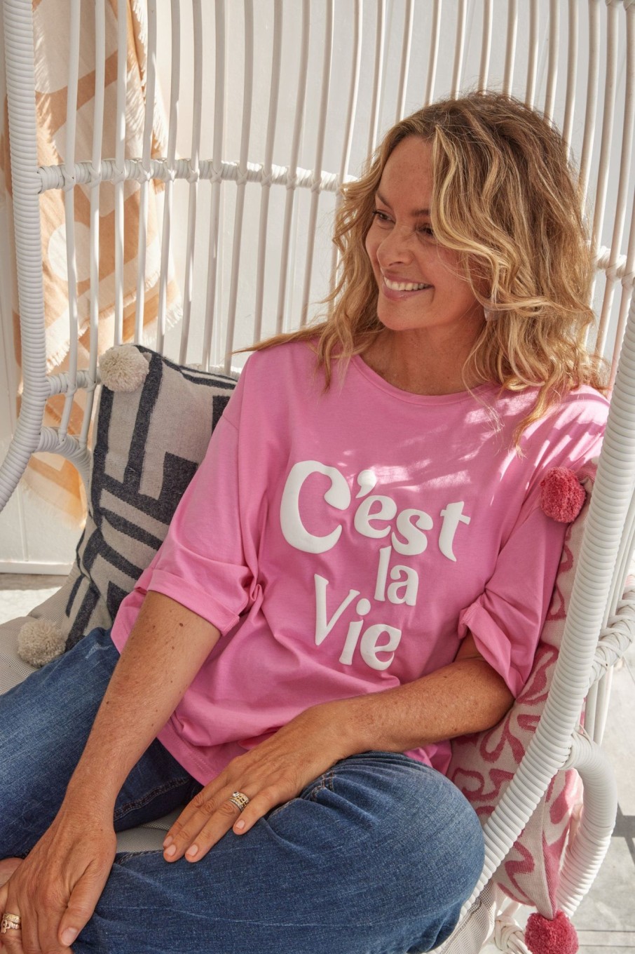 Clothing eb&ive T-Shirts | C'Est La Vie Tshirt - Candy