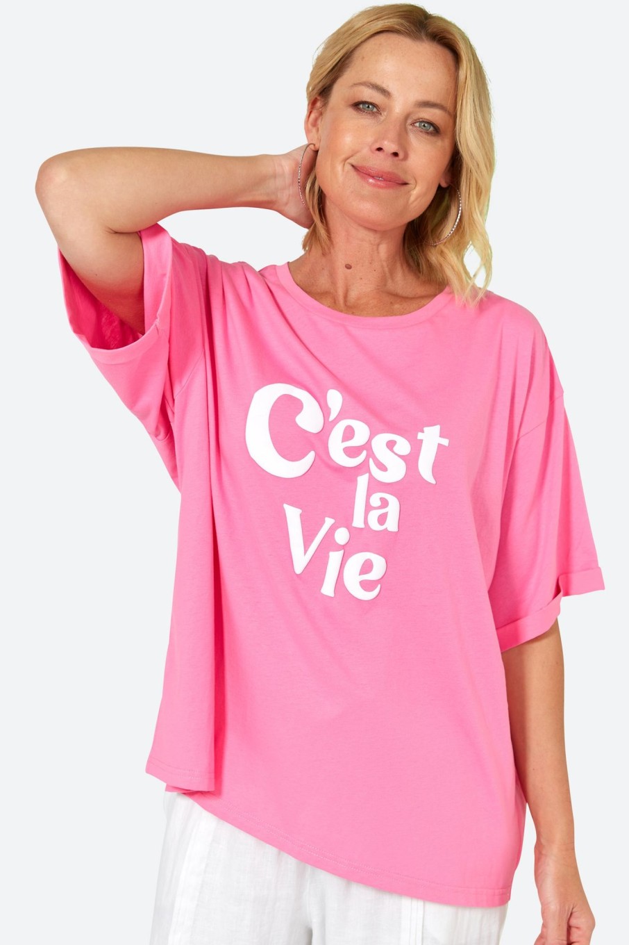 Clothing eb&ive T-Shirts | C'Est La Vie Tshirt - Candy