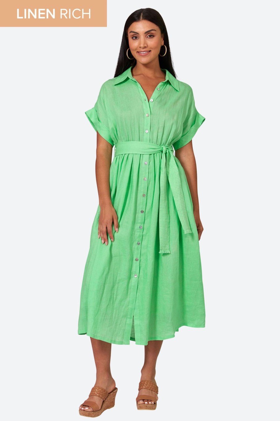 Clothing eb&ive Shirts | La Vie Shirt Dress - Kiwi