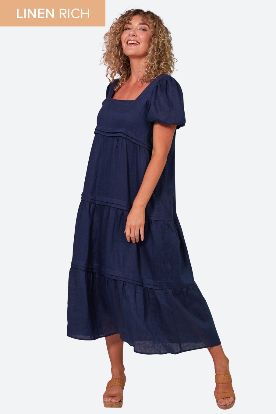 Clothing eb&ive Maxi Dresses | La Vie Pintuck Maxi - Sapphire