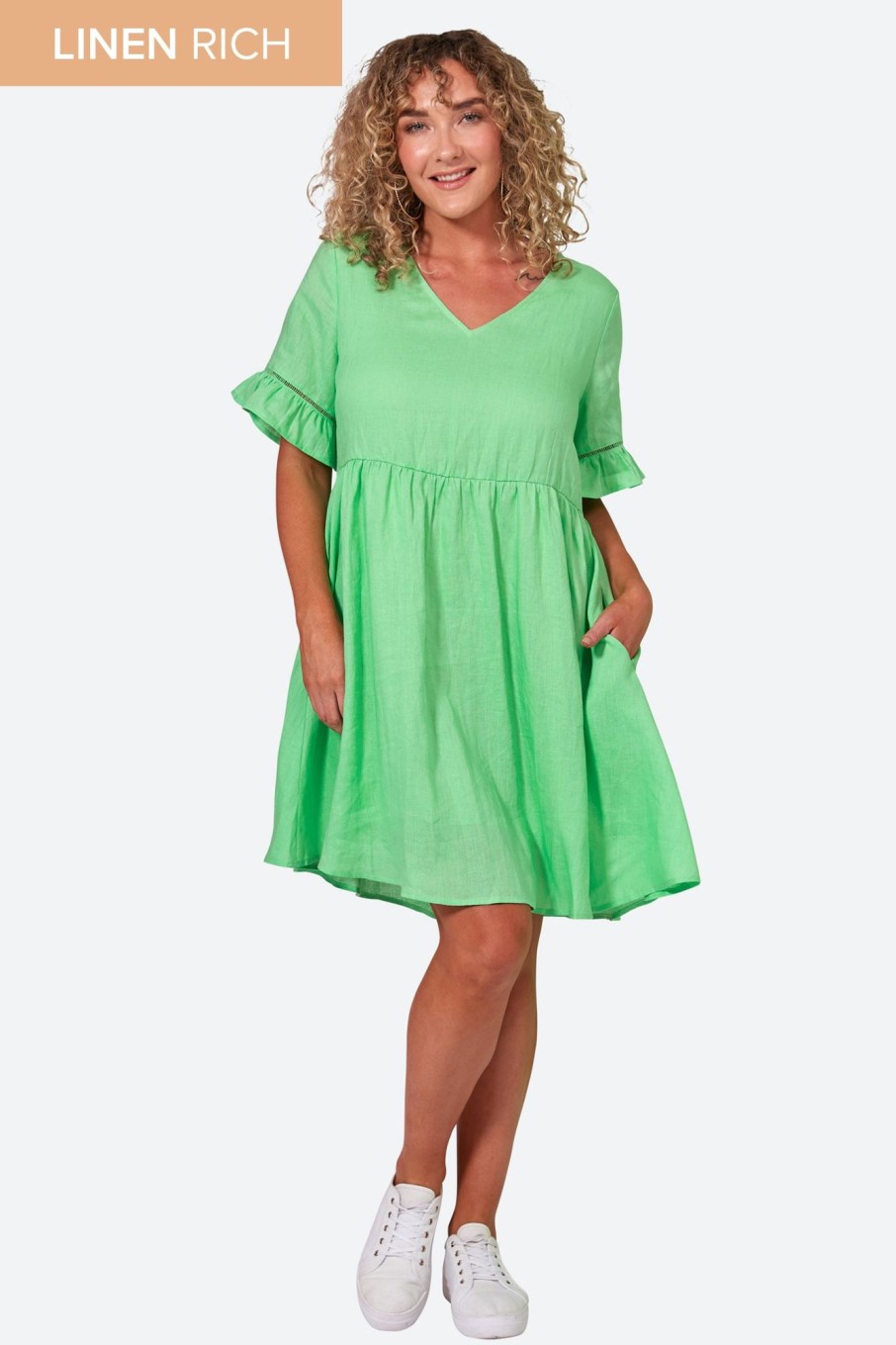 Clothing eb&ive Short Dresses | La Vie Dress - Kiwi