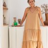 Clothing eb&ive Maxi Dresses | La Vie Tie Maxi - Caramel