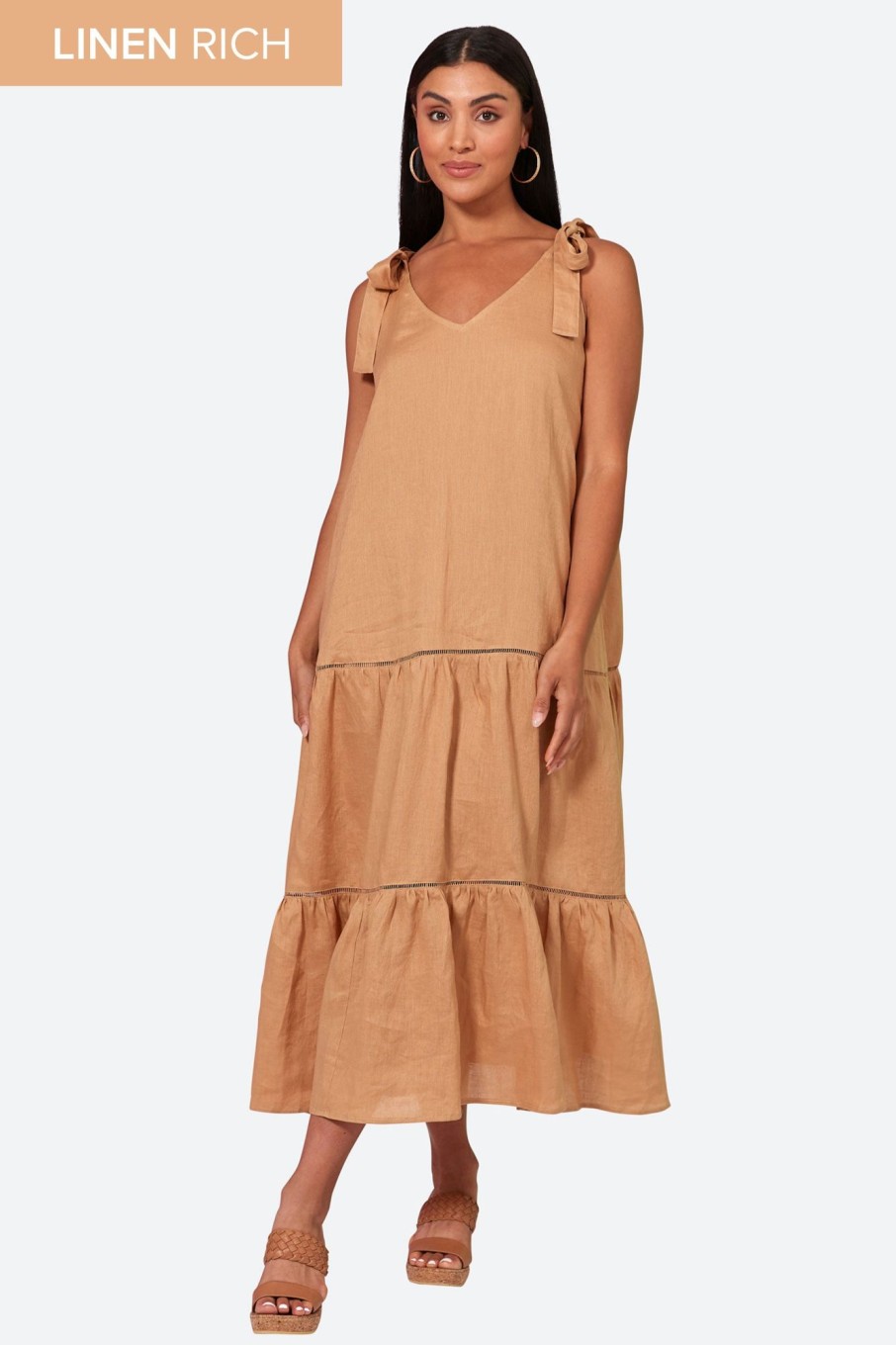 Clothing eb&ive Maxi Dresses | La Vie Tie Maxi - Caramel